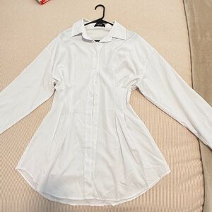 Collar Button Up Shirt Dress